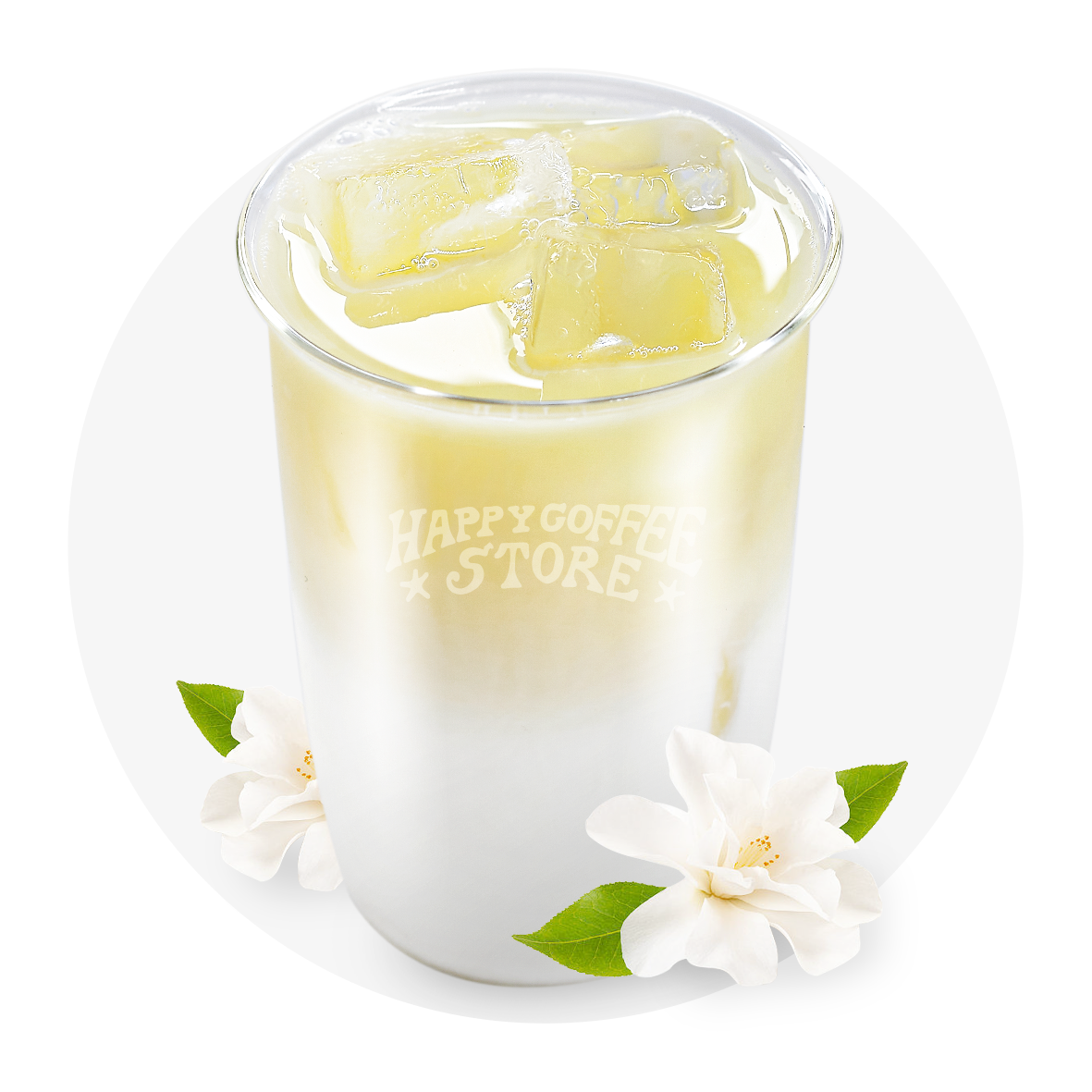 栀子茉绿鲜乳茶