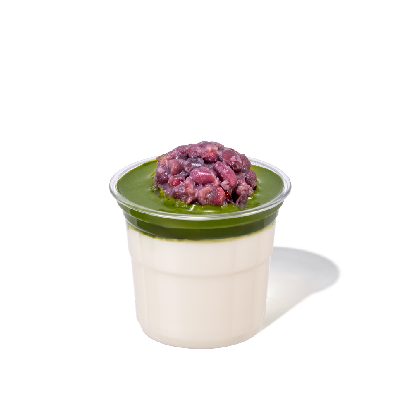 抹茶红豆椰子冻