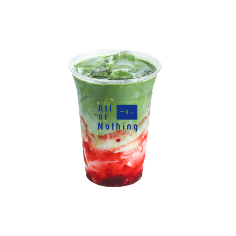 草莓抹茶拿铁
